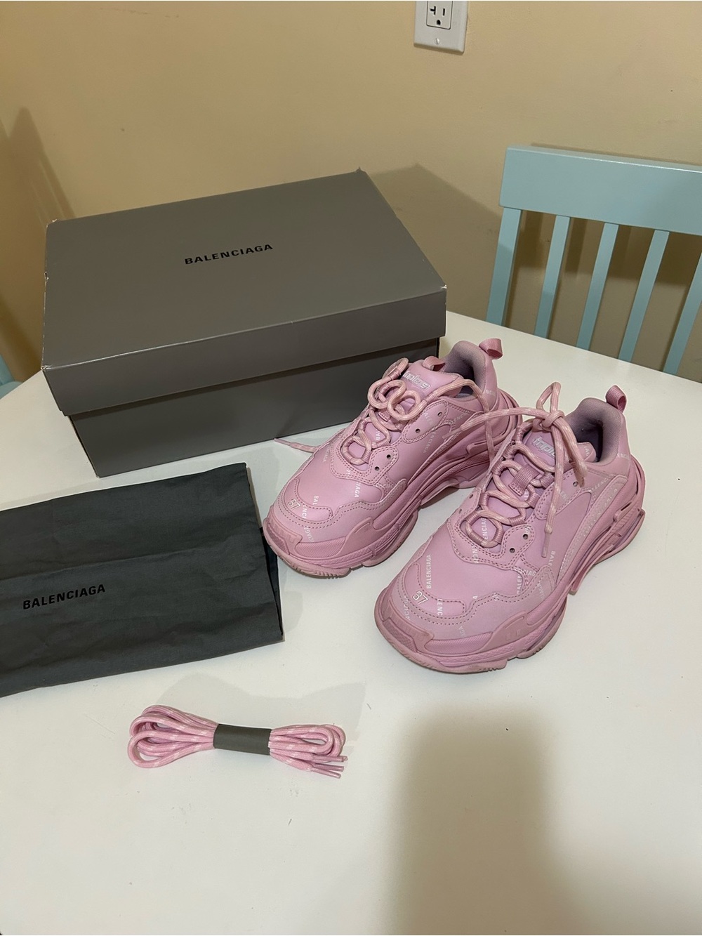 Balenciaga Triple S Sneakers in Light Pink